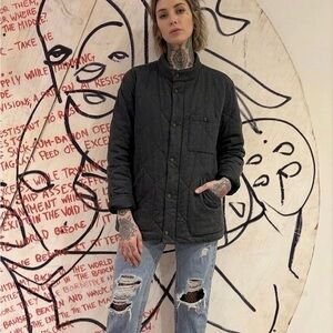 Vintage J Crew NX-631 Sussex Quilted Jacket Military